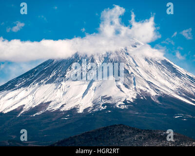 Winter landschaftlich des Mount Fuji in Japan. Stockfoto