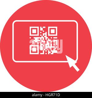 QR Code und Pfeil Zeiger-Symbol Bild Vektor Illustration design Stock Vektor