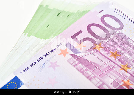 Bigstack Geld - Euro-Banknoten sind die Währung aus Europa. Europäisches Geld Stockfoto
