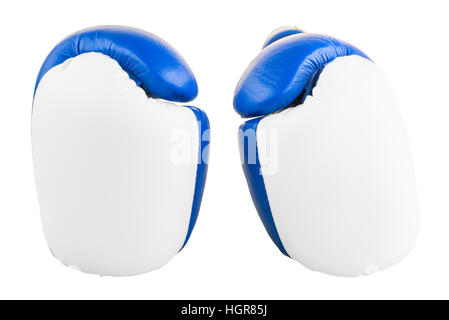 ein paar Boxhandschuhe isoliert auf weißem Hintergrund Stockfoto