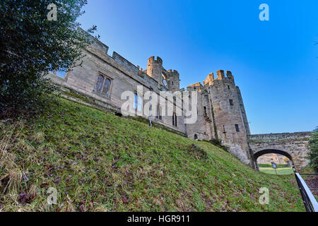 Warwick Castle ist eine mittelalterliche Burg, entwickelt von einem Original 1068 von William den Eroberer gebaut. Stockfoto