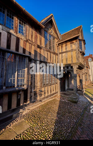 Der Lord Leycester Hospital (oft einfach als Lord Leycester bekannt) ist ein Altersheim für Veteranen in Warwick Stockfoto