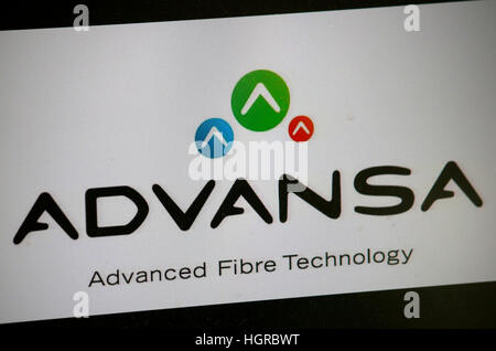 Das Logo der Marke "Advansa". Stockfoto