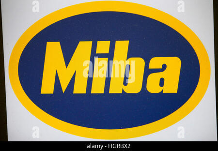 Das Logo der Marke "Miba". Stockfoto