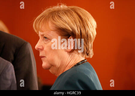 BKin Angela Merkel - Treffen der dt. Bundeskanzlerin Mit Den Ministerpraesidenten der Laender, Bundeskanzleramt, 8. Dezember 2016, Berlin. Stockfoto