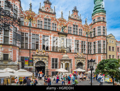 Polen, Pommern, Gdansk (Danzig), die eines östlichen Fassade des holländischen Stil großen Arsenals (Großes Zeughaus) Stockfoto