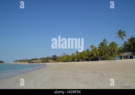 Die Ufer von Andilana Beach in Nosy Be, Madagaskar. Stockfoto