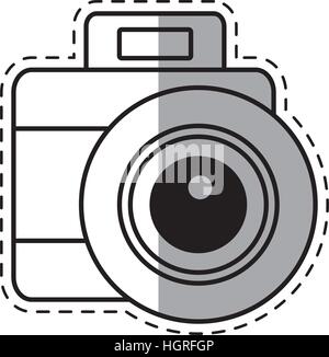 Foto Kamera Bild Urlaub Reisen Schatten Vektor Illustration Eps 10 Stock Vektor