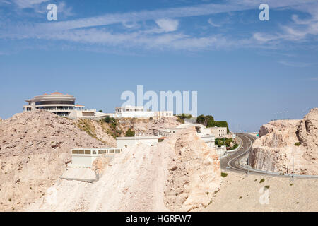 Berg Jebel Hafeet in Al Ain. Emirat Abu Dhabi, Vereinigte Arabische Emirate Stockfoto