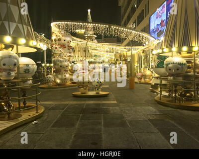 Hong Kong, Hong Kong, China. 7. Dezember 2016. Hong Kong, CHINA-Dezember 2016: (Nur zur redaktionellen Verwendung. CHINA HERAUS). Weihnachtsschmuck und Installationen in Hongkong, Dezember 2016. © SIPA Asien/ZUMA Draht/Alamy Live-Nachrichten Stockfoto