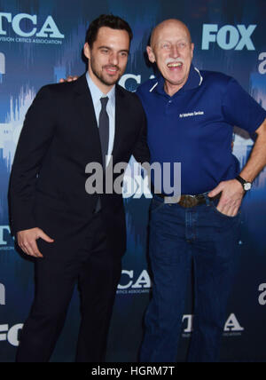 Los Angeles, USA. 11. Januar 2017. Jake Johnson, Jan Pol Ankunft am FOX All-Star Party 2017 Winter TCA Tour im Langham Hotel am 11. Januar 2017 in Pasadena © Gamma-USA/Alamy Live News Stockfoto