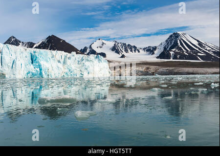 Lilliehook Gletscher Lilliehook Fjord ein Zweig der Cross Fjord, Spitzbergen-Island, Spitzbergen, Norwegen Stockfoto