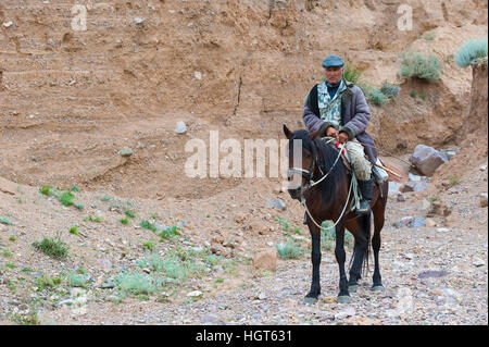 Reiter, Ile-Alatau National Park, Assy Plateau, Almaty, Kasachstan, Zentralasien, nur zur redaktionellen Verwendung Stockfoto