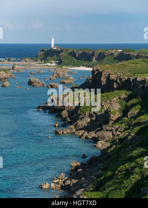 Cape von Higashi Henna Zaki Insel Miyako in Okinawa, Japan. Stockfoto