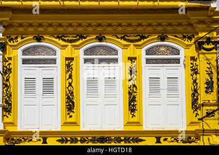 Malaysia, Malacca state, Malacca, Unesco Kulturerbe, Chinatown, Fenster würde Stockfoto