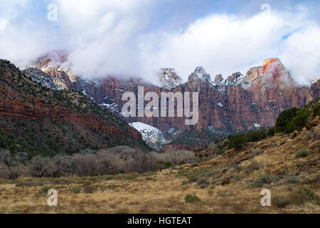 Towers of the Virgin - Zion Nationalpark, Utah Stockfoto