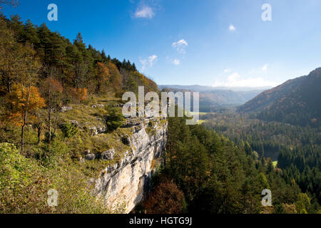 Parc Naturel Régional du Haut-Jura (Jura-Gebirge regionalen Naturpark)) in der Nähe von Saint-Claude, Frankreich Stockfoto