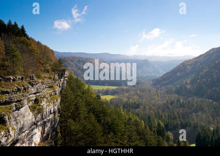 Parc Naturel Régional du Haut-Jura (Jura-Gebirge regionalen Naturpark)) in der Nähe von Saint-Claude, Frankreich Stockfoto