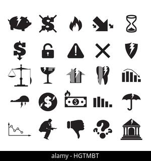 Satz von Krise Firmenschilder und logos Stock Vektor