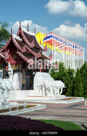 Eingang, Royal Park Rajapruek, Chiang Mai, Thailand Stockfoto