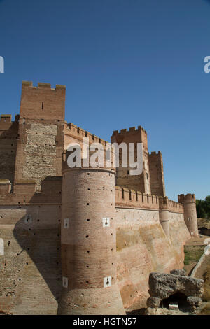 Schloss von La Mota, gebaut von 12. Jahrhundert, Medina del Campo, Valladolid, Spanien Stockfoto