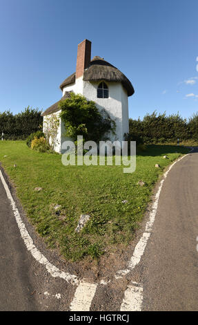 Stanton Drew Runde Haus (Zollhaus) 18. Jahrhundert strohgedeckte Gebäude, Somerset, England, UK Stockfoto