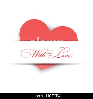 Herz-Papier-Konzept-Vektor-illustration Stock Vektor