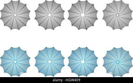 Spinnennetz, Spinnennetz Set, Stock Vektor