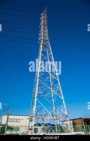 Elektro-Turm, Isehara City, Präfektur Kanagawa, Japan Stockfoto