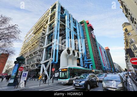 Das Centre Georges Pompidou (Beaubourg) Museum für moderne Kunst in Paris, Frankreich Stockfoto