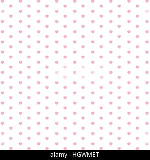 Rosa Herz auf weißem Hintergrund. Rosa Herz Hintergrund von Urlaub. Stock Vektor