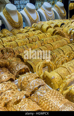 Dubai Gold Souk, Dubai, Vereinigte Arabische Emirate Stockfoto