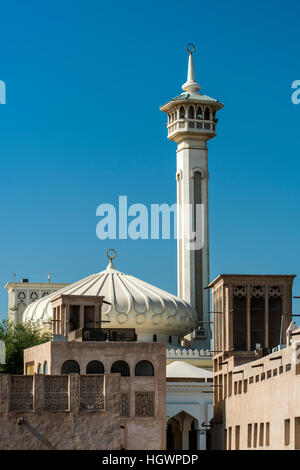 Bastakiya Moschee, Dubai, Vereinigte Arabische Emirate Stockfoto