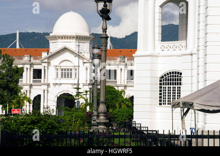 Rathaus und Bahnhof, Altstadt, Ipoh, Perak, Malaysia Stockfoto