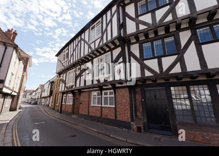39 und 41 Strand Street Sandwich, Kent, früher bekannt als Pilgerhaus) ist ein 14. bis 16. Jahrhundert Holz gerahmt Tudor-Gebäude Stockfoto