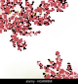 Blühenden Kirschbaum. EPS 10 Stock Vektor