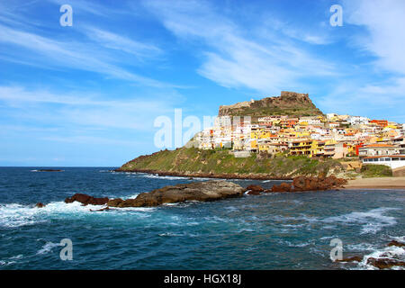 Mittelalterliche Stadt Castelsardo auf Sardinien, Italien Stockfoto