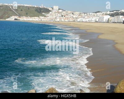 Nazare Strand portugal Stockfoto