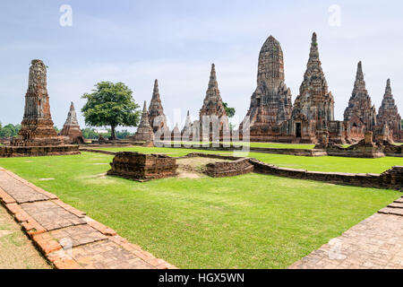 Wat Chaiwatthanaram ist alte buddhistische Tempel, berühmten und wichtigen touristischen Attraktion religiöse von Ayutthaya Historical Park in Phra Nakhon Si Ayutthaya Stockfoto