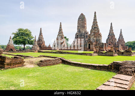 Wat Chaiwatthanaram ist alte buddhistische Tempel, berühmten und wichtigen touristischen Attraktion religiöse von Ayutthaya Historical Park in Phra Nakhon Si Ayutthaya Stockfoto