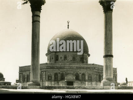 Der Felsendom, Jerusalem, Palästina, Israel, 1946, Historische Bilder, Schwarze und Weiße, tolles Bild, Tolle قبة الصخرة, כיפת הסלע‎, Islamische Stockfoto