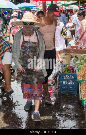 Pak Khlong Talat Obst- und Gemüsemarkt, Bangkok, Thailand Stockfoto