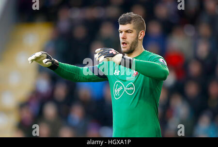 Southampton Torhüter Fraser Forster während der Premier League-Spiel im Turf Moor, Burnley. Stockfoto