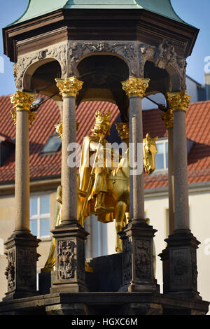 Magdeburger Reiter, Alter Markt, Magdeburg, Sachsen-Anhalt, Deutschland Stockfoto