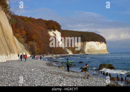 Wissower Klinken, Wissower Ufer, Kreidefelsen, Jasmund, Rügen, Mecklenburg-Vorpommern, Deutschland Stockfoto