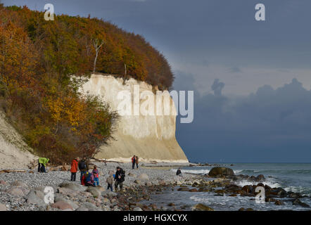 Wissower Klinken, Wissower Ufer, Kreidefelsen, Jasmund, Rügen, Mecklenburg-Vorpommern, Deutschland Stockfoto