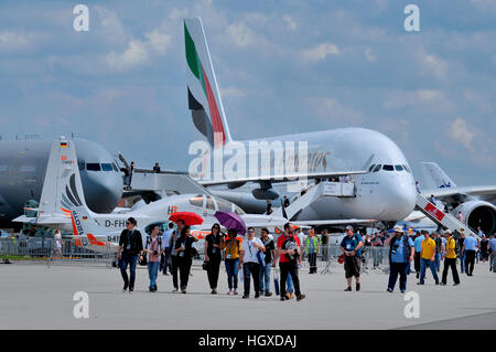 Besucherausweis, Airbus A380, ILA, Berlin-Schönefeld, Deutschland Stockfoto