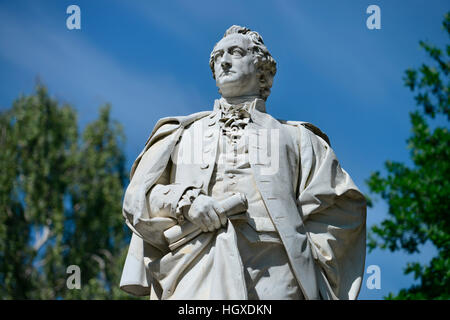 Denkmal, Johann Wolfgang von Goethe, Tiergarten, Mitte, Berlin, Deutschland Stockfoto