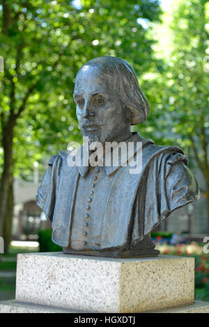 Bueste, William Shakespeare, Bismarckstraße, Charlottenburg, Berlin, Deutschland Stockfoto