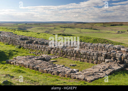 Der Hadrianswall: Revolver 41A in der Nähe von Caw Lücke, auf der Nord-West-Suche Stockfoto